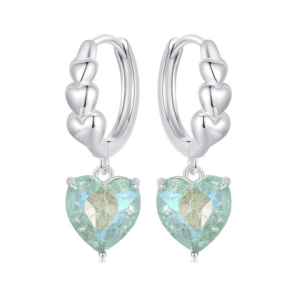 Sterling Silver Transparent Glass Earrings