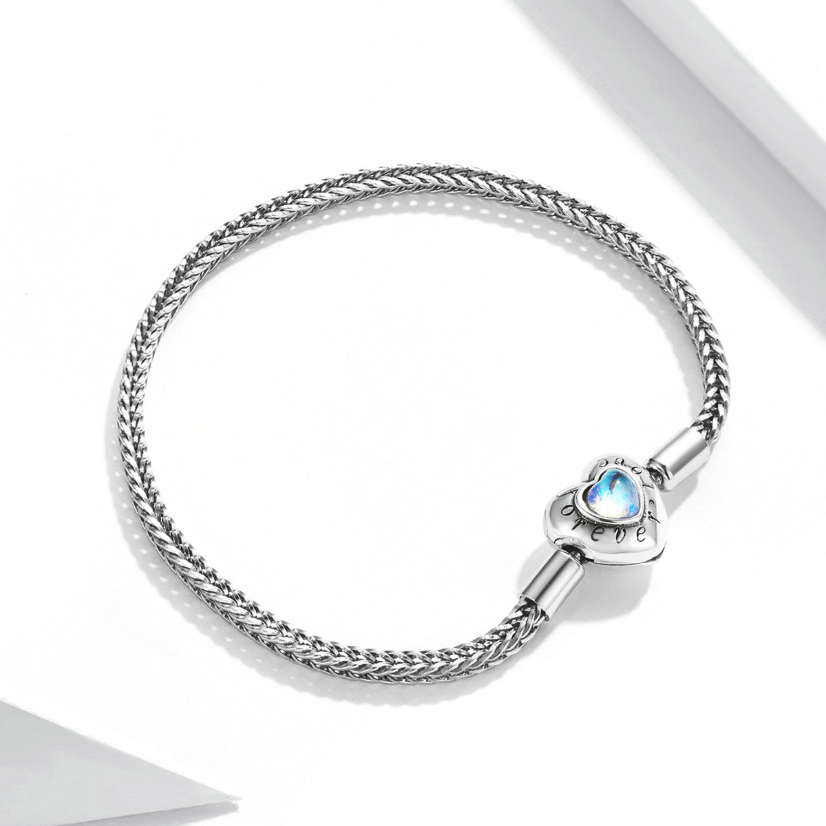 Sterling Silver Moonstone Charm Bracelet