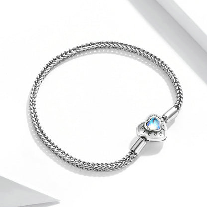 Sterling Silver Moonstone Charm Bracelet