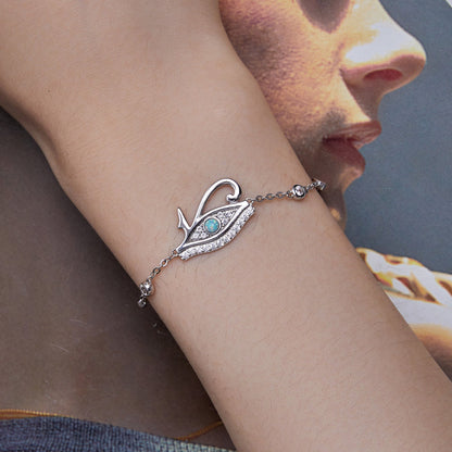 Sterling Silver Translucent Opal and CZ Pavé Bracelet
