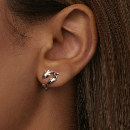 Sterling Silver Rose Gold Plated Zircon Earrings