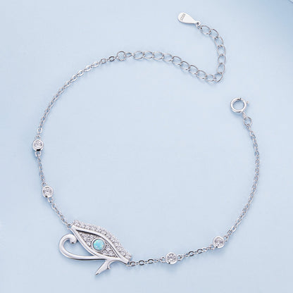 Sterling Silver Translucent Opal and CZ Pavé Bracelet
