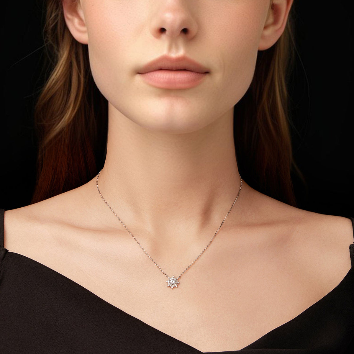 Sterling Silver Moissanite Necklace