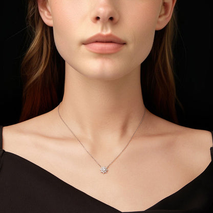 Sterling Silver Moissanite Necklace