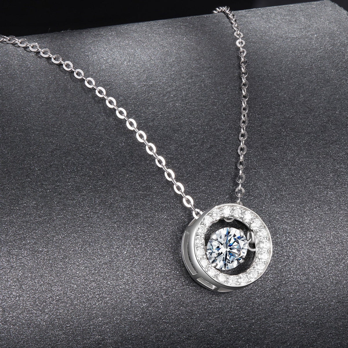 Sterling Silver Moissanite Pendant Necklace