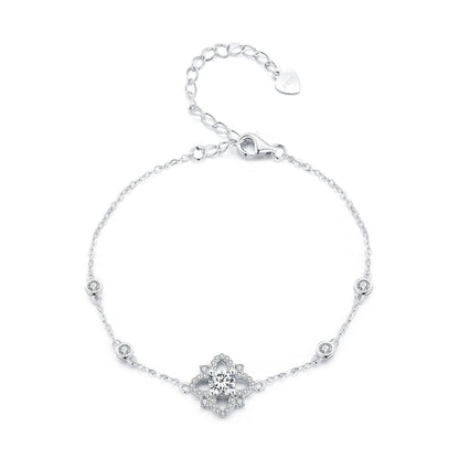 Sterling Silver Moissanite Pavé Bracelet