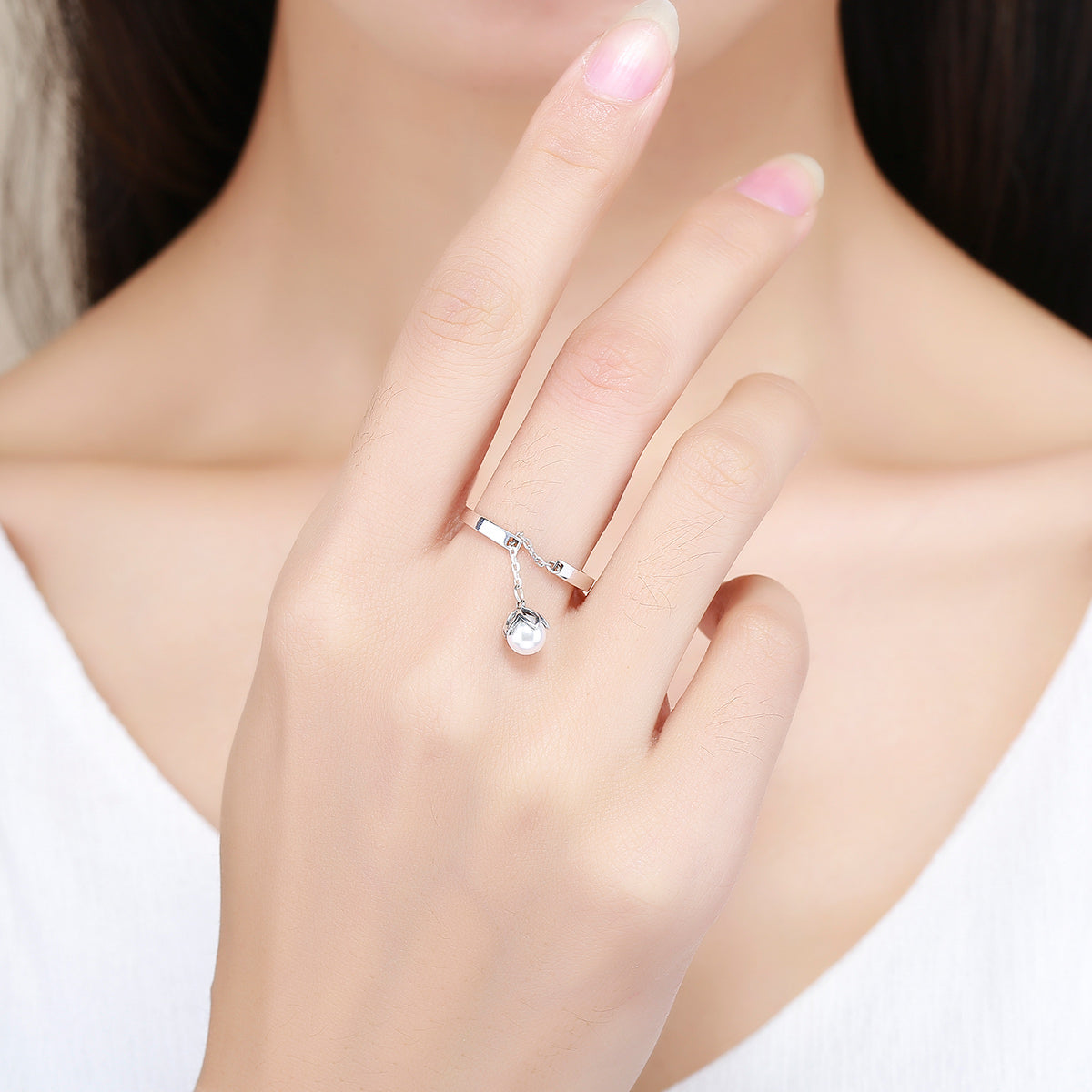Sterling Silver Bead Ring