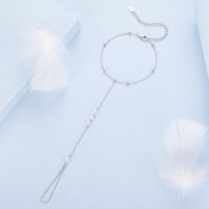 Sterling Silver White Gold Plated Pavé CZ Bracelet