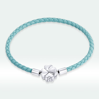 Sterling Silver and Leather Oxidized Bracelet