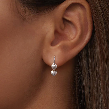 Sterling Silver Oxidized Drop Earrings