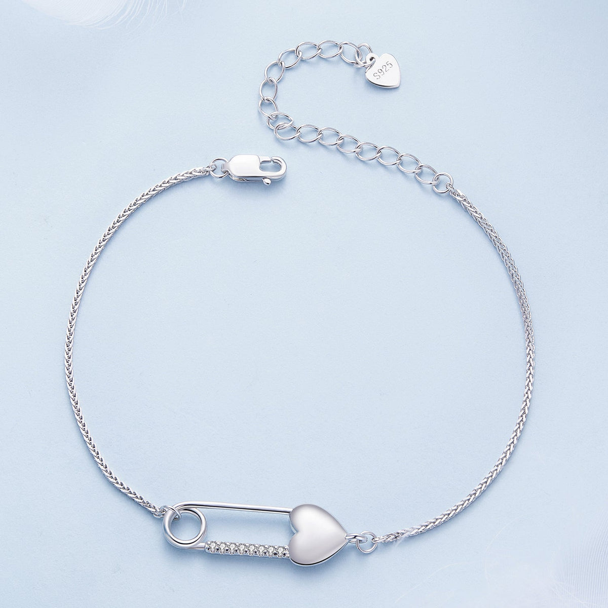 Sterling Silver Cubic Zirconia Pendant Bracelet
