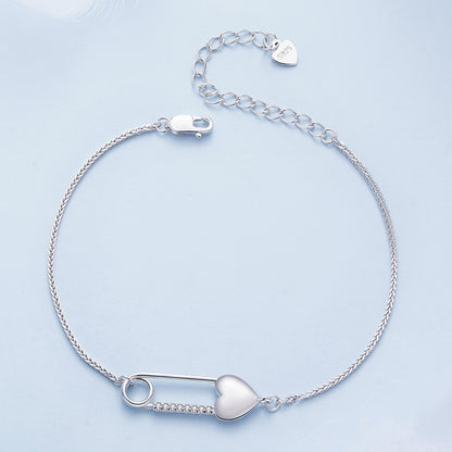 Sterling Silver Cubic Zirconia Pendant Bracelet
