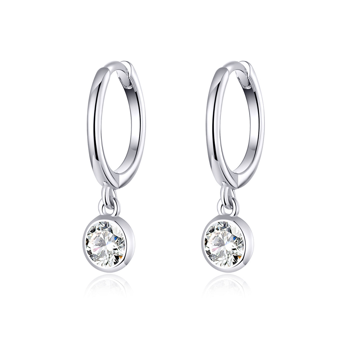 Sterling Silver Gold Plated Pavé CZ Earrings