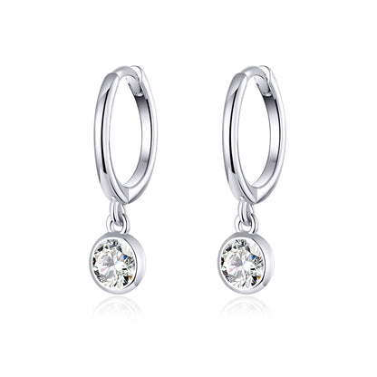 Sterling Silver Gold Plated Pavé CZ Earrings