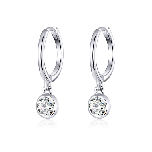 Sterling Silver Gold Plated Pavé CZ Earrings