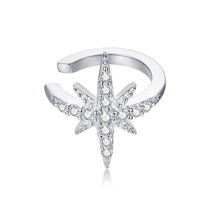 Sterling Silver CZ Pavé Hoop Earrings
