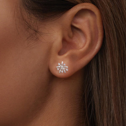 Sterling Silver Pavé Cubic Zirconia Earrings