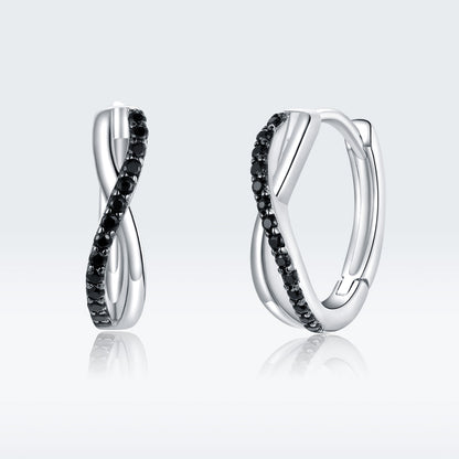 Sterling Silver CZ Pavé Earrings
