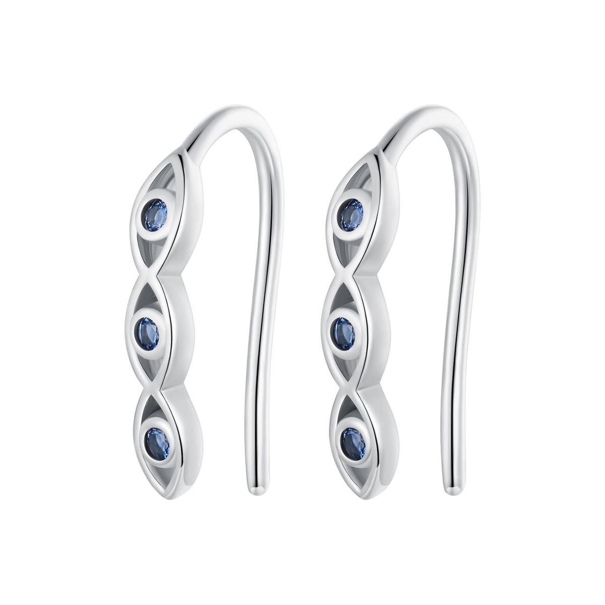 Sterling Silver Cubic Zirconia Pavé Earrings