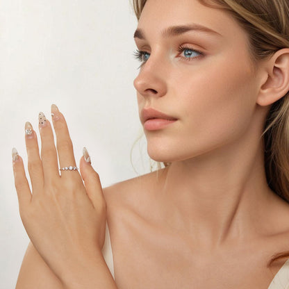 Sterling Silver Pavé CZ Ring