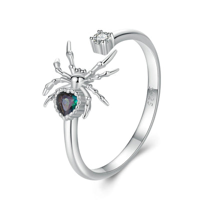 Sterling Silver White Gold Plated Pavé CZ Ring