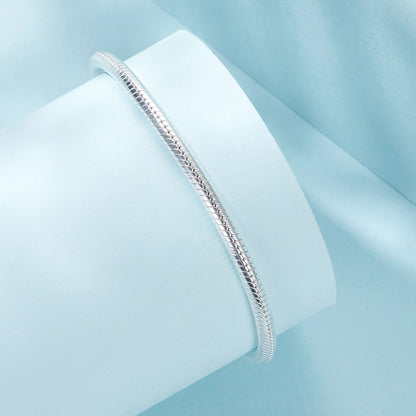 Sterling Silver Oxidized White Gold Bracelet