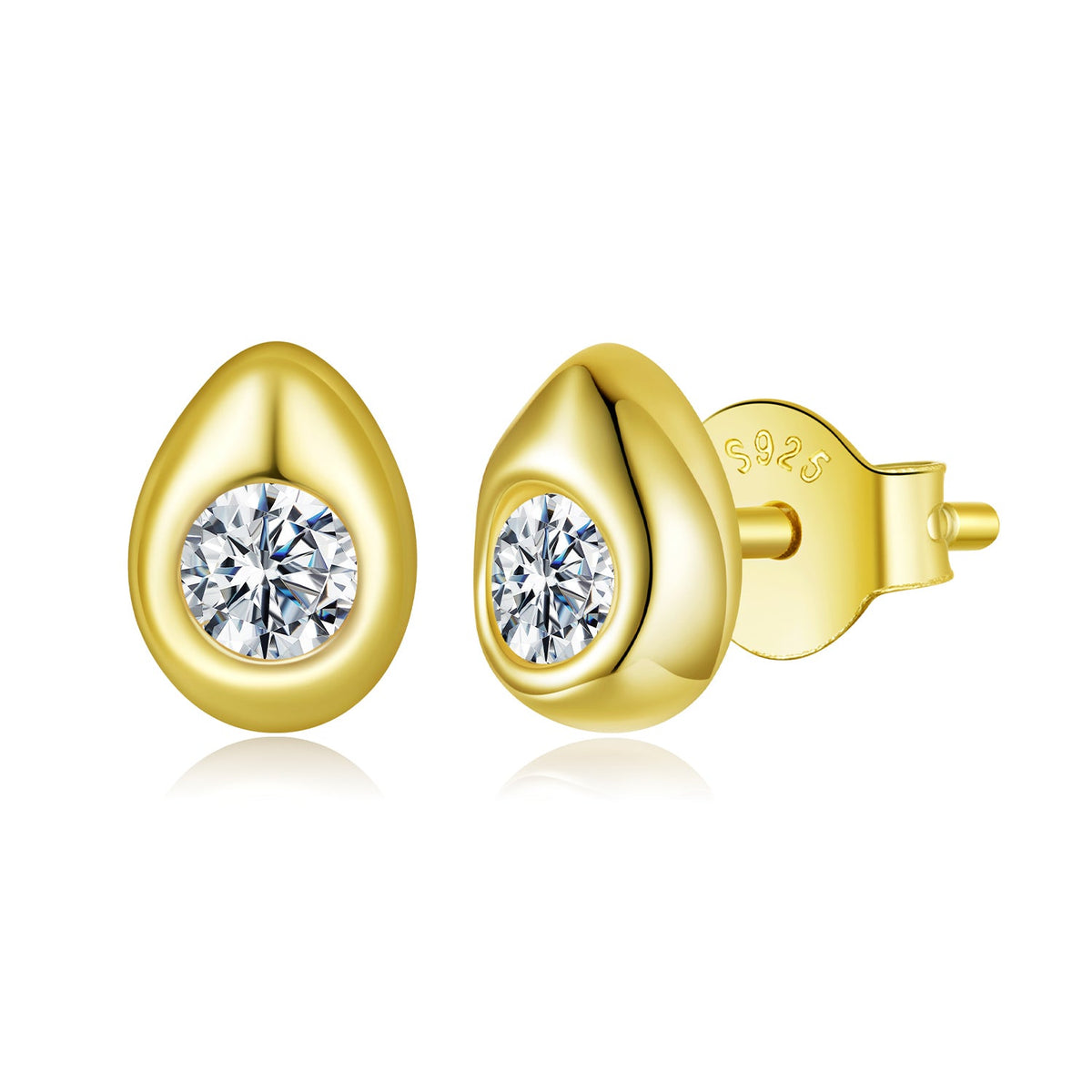 Sterling Silver Moissanite Stud Earrings
