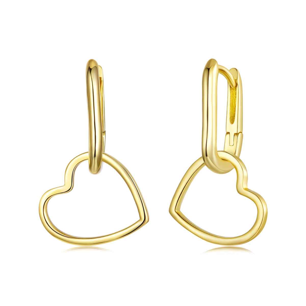 Sterling Silver Oxidized Silver Love Pendant Drop Earrings