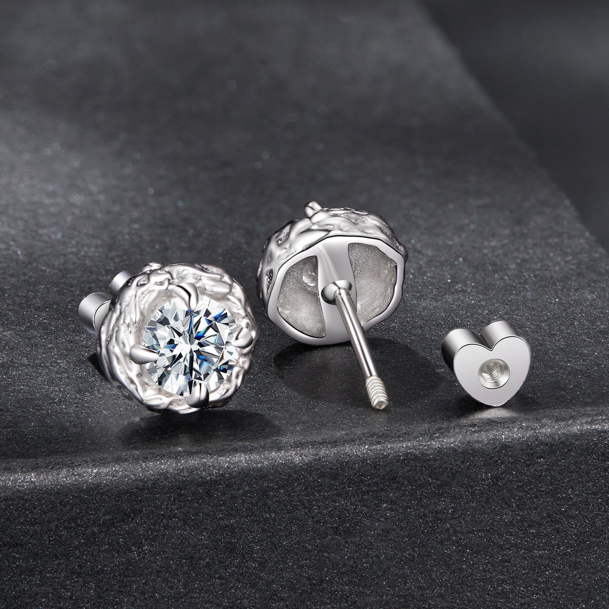 Sterling Silver Moissanite Earrings
