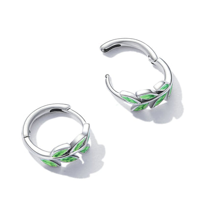 Sterling Silver Enamel Oxidized Earrings