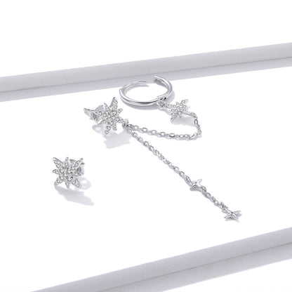 Sterling Silver Cubic Zirconia Pavé Drop Earrings