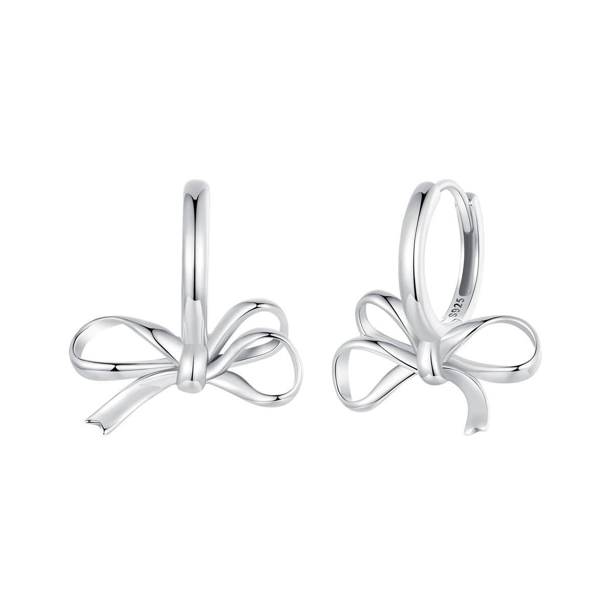 Sterling Silver Oxidized Hoop Earrings