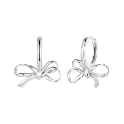 Sterling Silver Oxidized Hoop Earrings