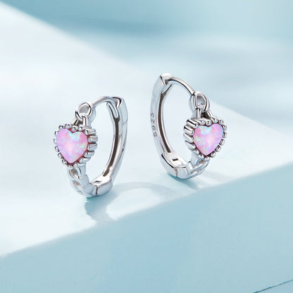 Sterling Silver Translucent Opal Earrings