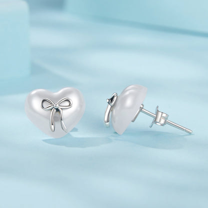 Sterling Silver Shell Pearl Drop Earrings
