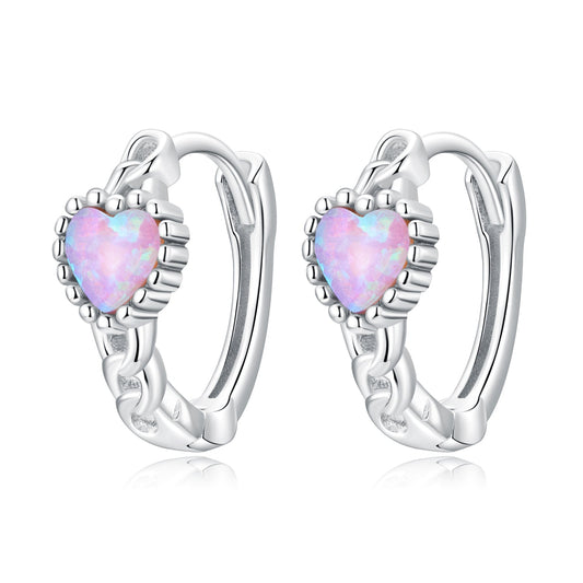 Sterling Silver Translucent Opal Earrings