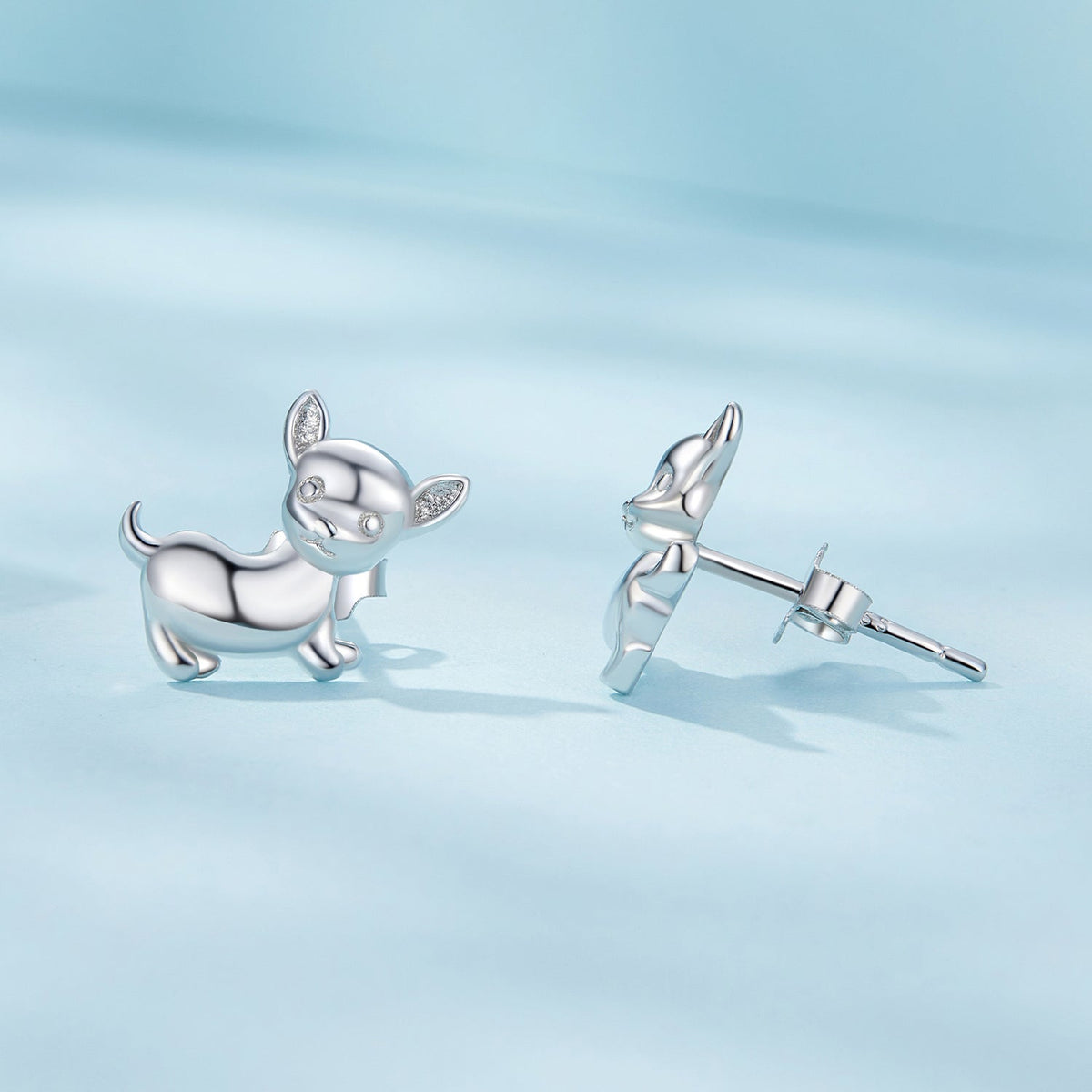 Sterling Silver Platinum Plated Earrings