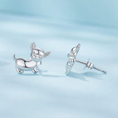 Sterling Silver Platinum Plated Earrings