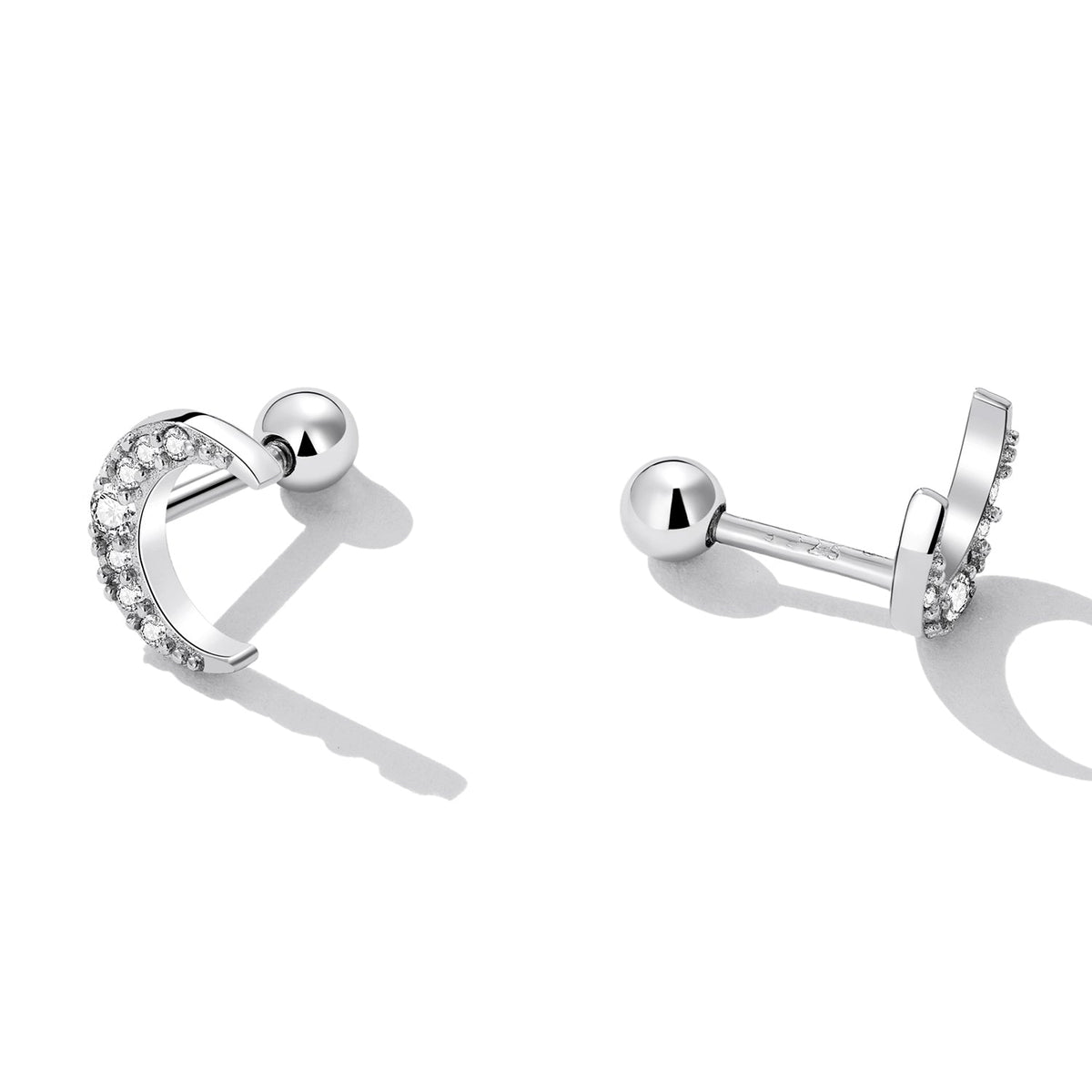 Sterling Silver Pavé Cubic Zirconia Earrings