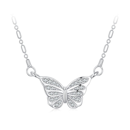 Sterling Silver Pavé Cubic Zirconia Necklace