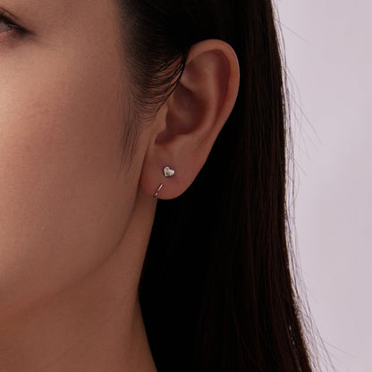 White Gold Plated Sterling Silver Brass Earrings