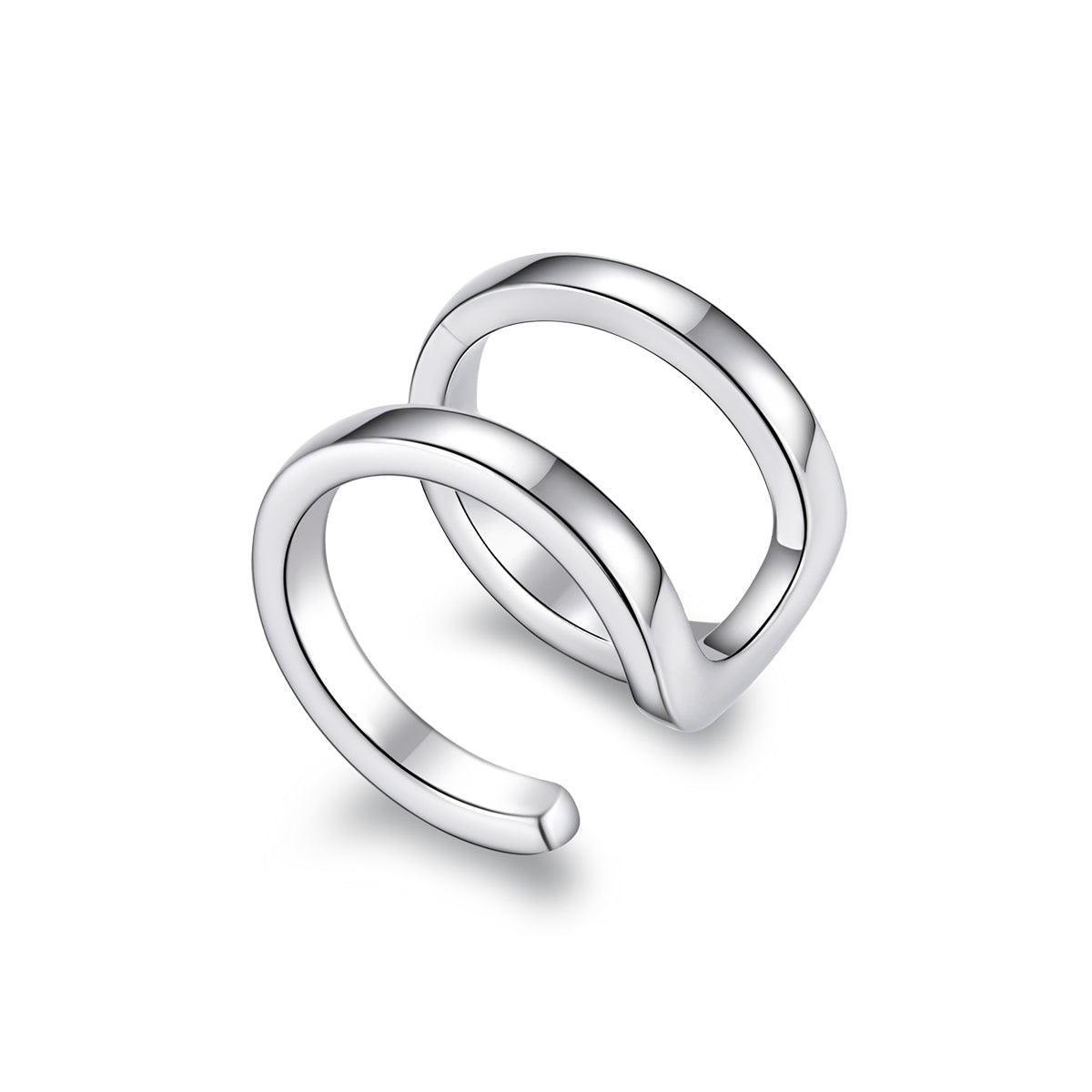 Sterling Silver Platinum-Plated Earrings