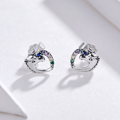 Sterling Silver Oxidized Pavé Cubic Zirconia Earrings