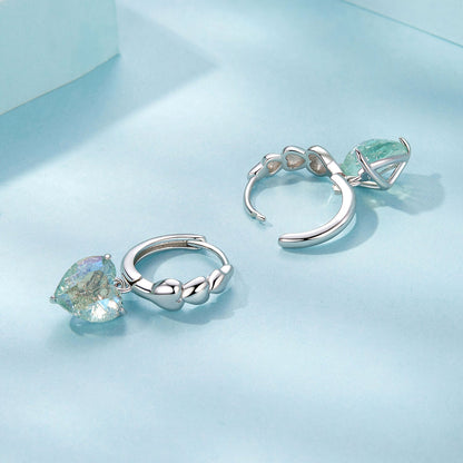 Sterling Silver Transparent Glass Earrings