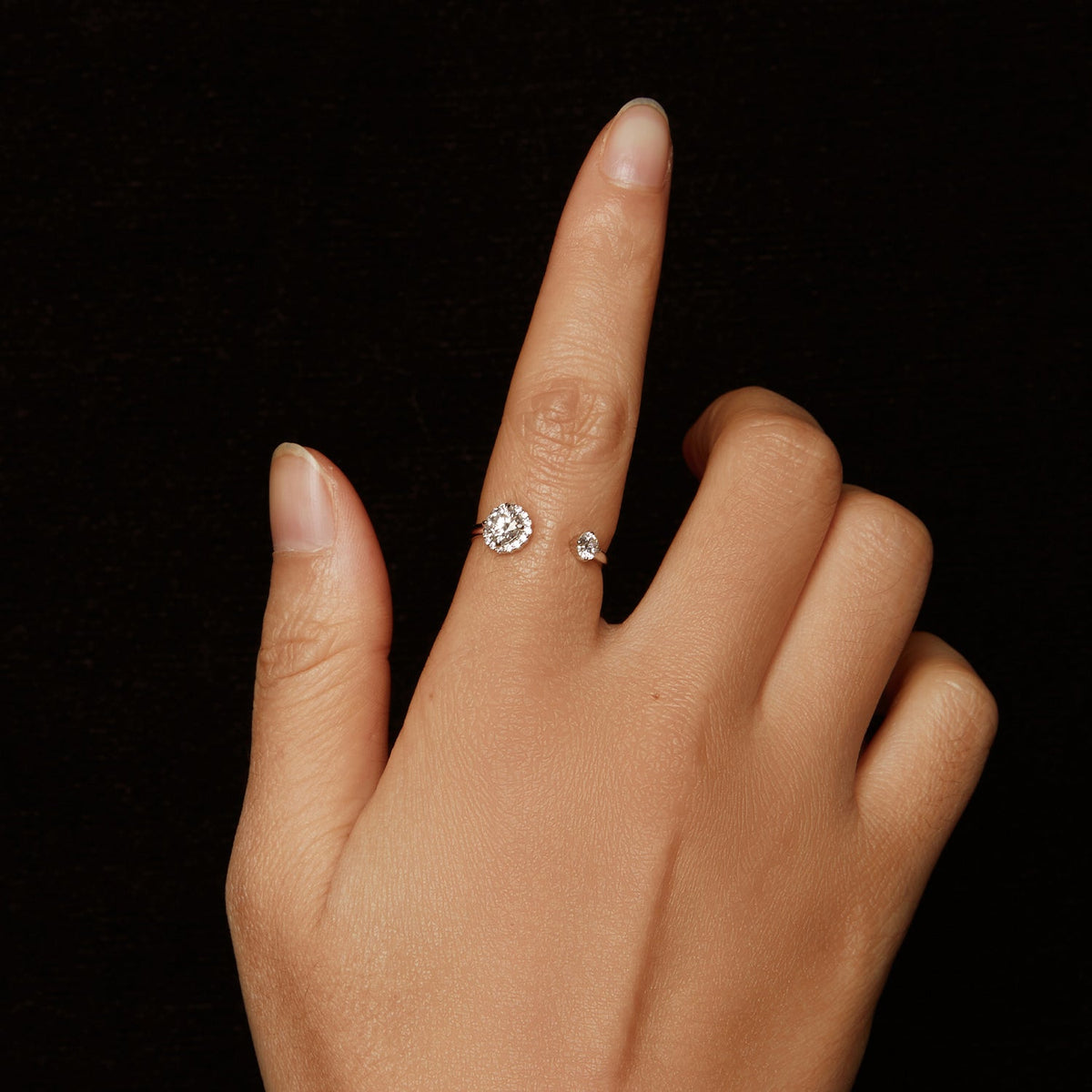 Sterling Silver Moissanite Ring