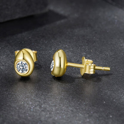Sterling Silver Moissanite Stud Earrings