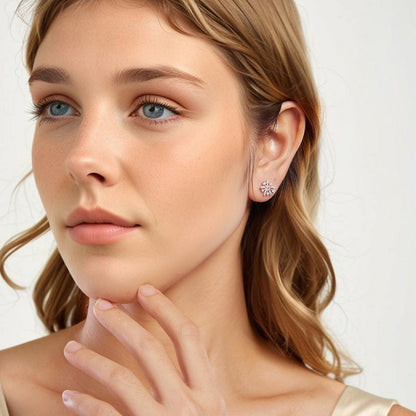 Sterling Silver Pavé Cubic Zirconia Earrings