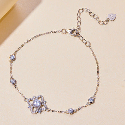 Sterling Silver Moissanite Pavé Bracelet