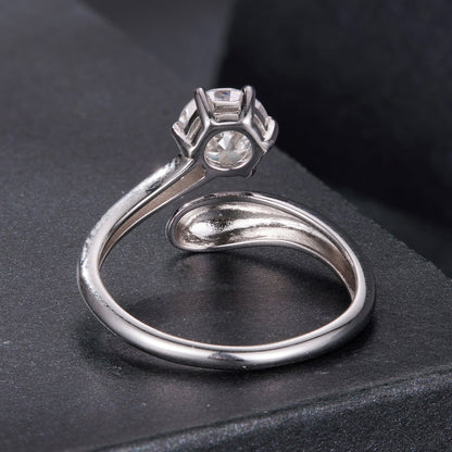 Sterling Silver Moissanite Ring