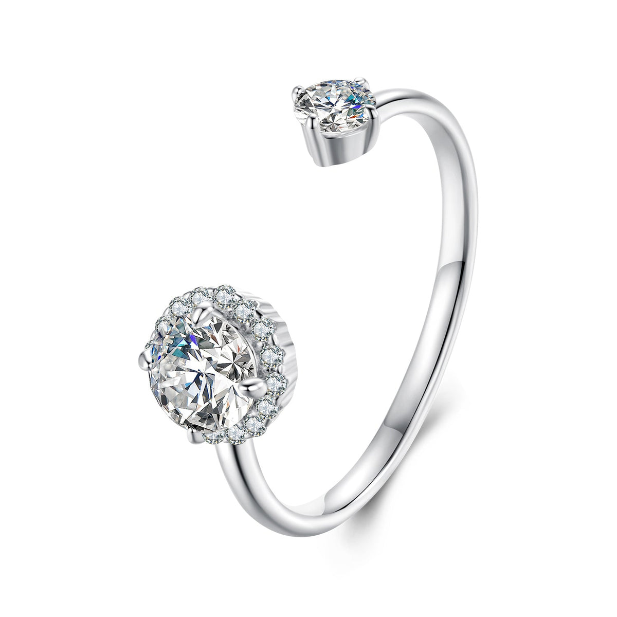 Sterling Silver Moissanite Ring